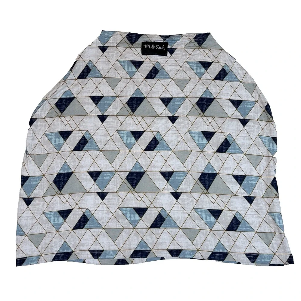 Milk Snob Original 5-in-1 Cover- Mod‎ Triangles Graphic Print Blue And Gold
